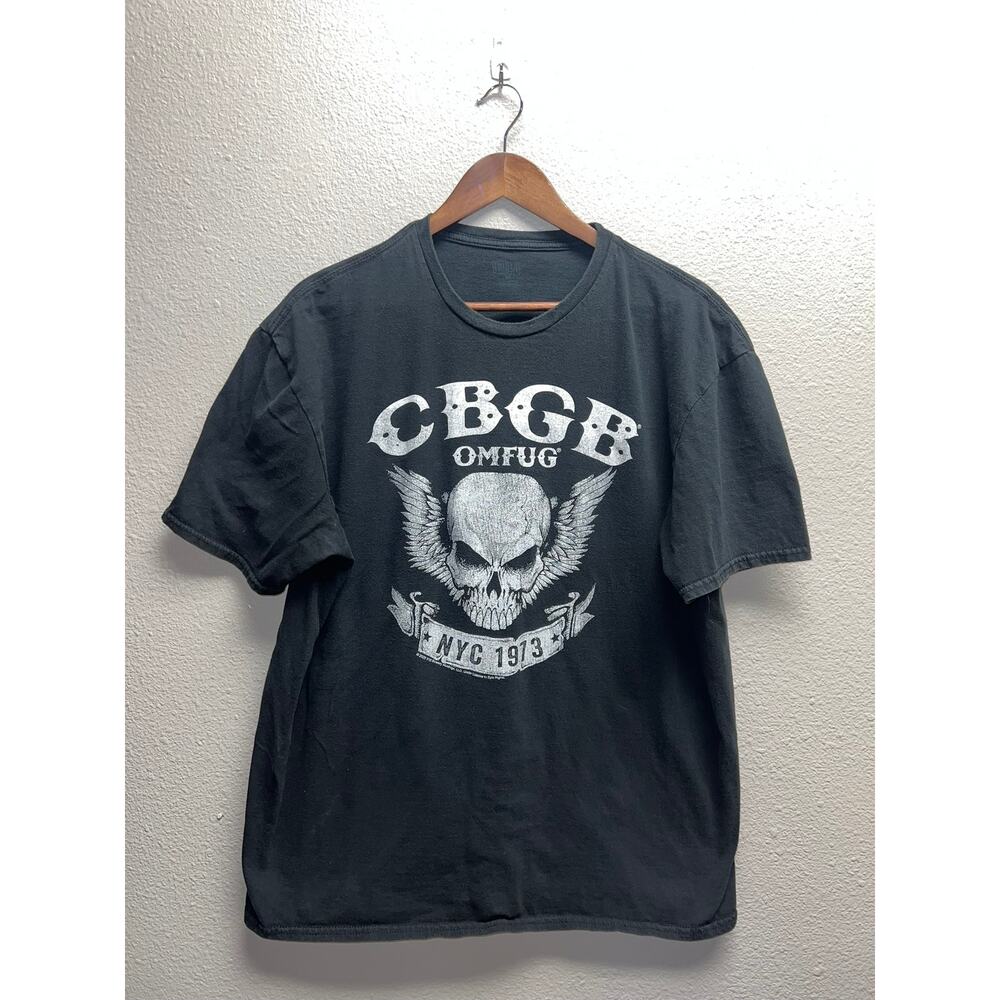 Retro CBGB Shirt OMFUG NYC New York City Band Music Club Concert Tee XL